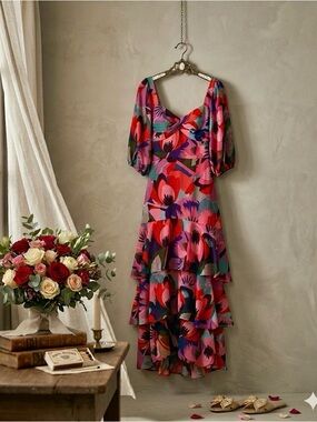Hutch | Dresses | Hutch Eddi Sleeveless Straightneck Shantung Dropwaist  Aline Midi Dress Nwot | Poshmark